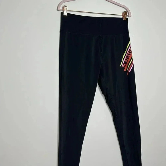 Workout Black Graphic Leggings - Picture 3 of 9